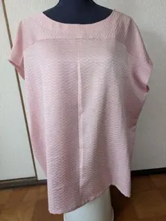 波模様ピンクチュニック 着物からハンドメイド