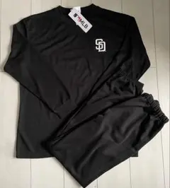 ラスト１点　新品　 Lサイズ　MLB パドレス　上下セット　スウェット　黒