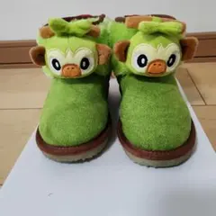 18.0 ポケモン　ブーツ サルノリ　キッズ用 緑色