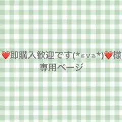 ❤️即購入歓迎です(*≧∀≦*)❤️様専用ページ