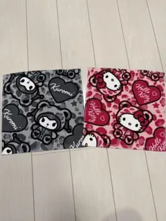 サンリオ　着ぐるみキティ/クロミ ハンドタオル　2枚セット　アベイル　新品