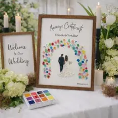 【ゲスト参加型結婚証明書】ゲスト参加型　ウェルカムスペース　ウェディングツリー