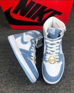 新品 Nike Air Jordan 1 デニムホワイト