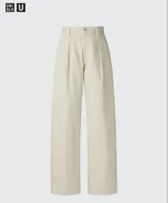 Uniqlo U デニムタックパンツ ナチュラル サイズ23