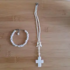 貝殻　ネックレス　ブレスレット　セット