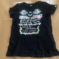 ROXY Tシャツ ブラック 花柄 ロゴのサムネイル