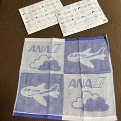 ANA 飛行機デザイン ガーゼハンドタオル