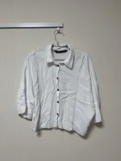 ザラ ブラウス カーディガン ホワイト ZARA 白 M