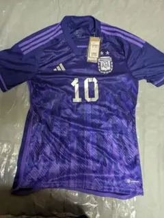 極美品】メッシ着用モデル アルゼンチン代表 W杯 アウェイユニフォーム