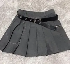 y2k プリーツスカート　グレー