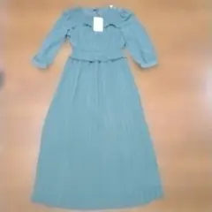 ZARA フリルプリーツロングワンピース