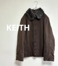 キース　KEITH　ファー付き　中綿ジャケット　ブラウン　レディース　F