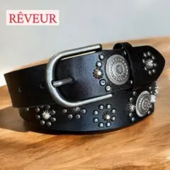 ウエスタンベルト y2k アメカジ フラワー スタッズコンチョ ヴィンテージ