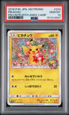 【PSA10】ピカチュウ: プロモ[SM-P 224](プロモーションカード)