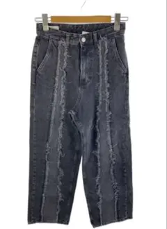 ZARA ザラ フリンジ BAGGY FIT デニムパンツ EU40 JP31 - メルカリ