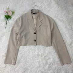 Re:EDIT クロップド ショート丈 ジャケットベージュリエディレディース古着