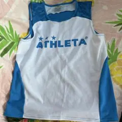 ATHLETA メッシュシャツ 140サイズ ホワイト/ブルー