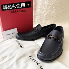 現行品・極美品✨フェラガモ モカシン ローファー 黒 24.5㎝ 6 