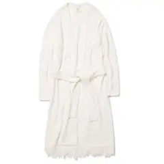 美品【Gelato pique】スムーズィー スラブ フリンジ ロングガウン白