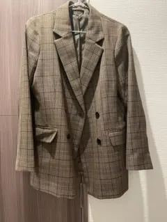 GU チェック柄 テーラードジャケット M