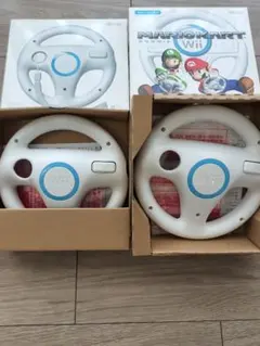 Ｗii マリオカート ハンドル ソフト 箱付き 【美品】