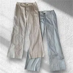 【セプリべ】レナウン ２枚セット スラックスパンツ 綿混 ビジネス 着回し 9