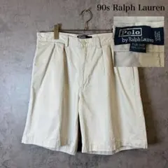 90s Ralph Lauren コットン タック入 チノショーツ DM1506のサムネイル