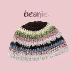 ビーニー ニット帽 かぎ針編み