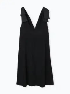 肩リボンジャンパースカート Re-J＆SUPURE リジェイ 黒 3L