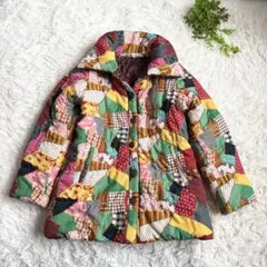 美品　VanaVanaバナバナ◆リバーシブルダウンジャケット(140)総柄　軽量