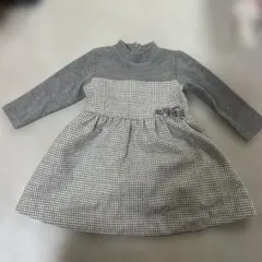 BEBE グレー チェック柄 ワンピース 90センチ