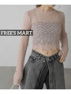k0219 FREE'S MART ショート丈レーストップス　ピンクのサムネイル