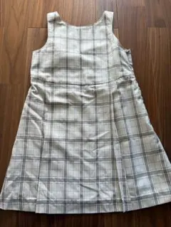 bebe チェック　ワンピース　ジャンバースカート