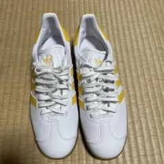 adidas Gazelle ホワイト/イエロー スニーカー25cm