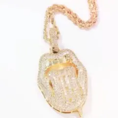 LEX着用　唇 ネックレス　ブリンブリン　ゴールド　アクセサリー　ギラギラ