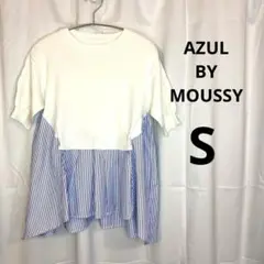 AZUL BY MOUSSY ニットドッキング ストライププルオーバー