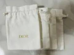 Dior ホワイト巾着袋 4個セット