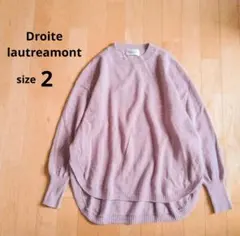 Droite lautreamont　ラウンドヘムニットプルオーバー　パープル