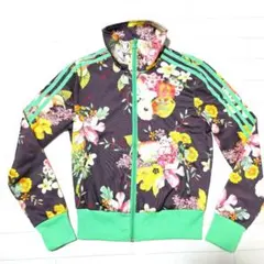 【美品】adidas フローラルプリント ジャージ　レディースS