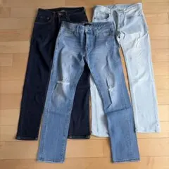 メンズデニム　3本セット
