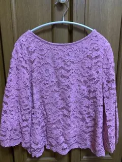 ロペピクニック　ブラウス　くすみピンク　総柄