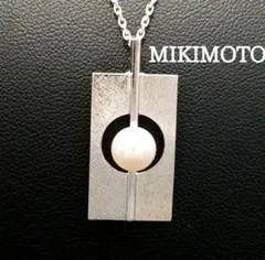 美品✨Mikimotoミキモト、プレートパールレディースネックレス_157のサムネイル