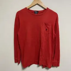 【L556】 POLO by RALPH LAUREN ポケットロンT XL 赤のサムネイル