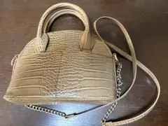 ZARA ザラ 2WAY ショルダーバッグ クロコ型押しPVCレザー ベージュ