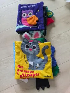 set of 2 sensory cloth books-french