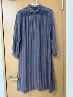【個性派・古着】長袖ワンピース ベルト付き