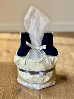 出産祝い オムツケーキ＊ネイビー