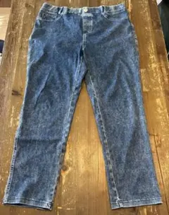 デニム風 ストレッチ パンツ 3L