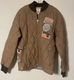 ブラウン キルティング ダウンジャケット M