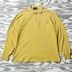 90s 日本製 santafe サンタフェ イエロー 長袖ポロシャツ 刺繍入りのサムネイル